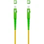 Nanocable Cable de Fibra Óptica SC/APC a SC/APC Monomodo Simplex LSZH, 3m, Amarillo